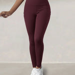 Winter Warm High Waisted Workout Athletic Leggings Tummy Control Butt Lifting Ultra Soft Thermal Lined Yoga Pants Women's Sportswear with Stacked Slit Pockets On Side