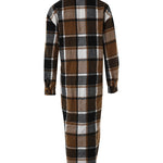 Plaid Print Buttoned Pocket Design Longline Coat