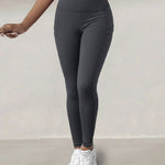 Winter Warm High Waisted Workout Athletic Leggings Tummy Control Butt Lifting Ultra Soft Thermal Lined Yoga Pants Women's Sportswear with Stacked Slit Pockets On Side