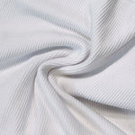 Built In Bra U Neck Tee High Stretchy Knit T-Shirt Long Sleeve Top