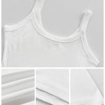Scoop Neck Spaghetti Strap Ribbed Top Casual Sleeveless Slim Fit Tank