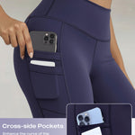Winter Warm High Waisted Workout Athletic Leggings Tummy Control Butt Lifting Ultra Soft Thermal Lined Yoga Pants Women's Sportswear with Stacked Slit Pockets On Side
