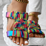 Braided Cutout Round Toe Casual Slippers