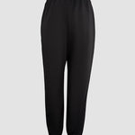 2 Pieces Outfit Colorblock Cold Shoulder Long Sleeve Drawstring Hoodie Top and Casual Contrast Striped Decor Elastic Waist Jogger Pants Set