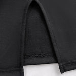 Metal Decor V-Neck Lace Spliced Three Quarters Sleeves Ruffles Design Evening Dress Zipper Back Slit Slim Fit Party Dress with Belt