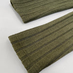 U-Neck Long Sleeve Ribbed Tops Fleece Lined Basic Layering Soft Thermal Tee (No Padding)