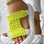 Braided Hollow Out Slippers Summer Sandals