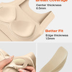 U-Neck Sleeveless Tank Seamless Skinny Layering Top with Built-In Bra