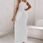 Spaghetti Strap U-Neck Casual Maxi Dress Slim Fit Cami Vacation Dress