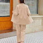 Linen Shirts Loose Long Pants Beach Outfits - Nadorine (Us Only)