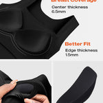 U-Neck Sleeveless Tank Seamless Skinny Layering Top with Built-In Bra