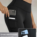 Winter Warm High Waisted Workout Athletic Leggings Tummy Control Butt Lifting Ultra Soft Thermal Lined Yoga Pants Women's Sportswear with Stacked Slit Pockets On Side