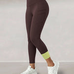 Winter Warm High Waisted Workout Athletic Leggings Tummy Control Butt Lifting Ultra Soft Thermal Lined Yoga Pants Women's Sportswear with Stacked Slit Pockets On Side