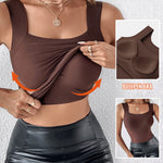 Chicme Contourx 2 Piece U Neck Shapewear Built In Bra Tank High Strechy Sleeveless Slim Fit Tops Camisole