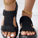 Braided Hollow Out Slippers Summer Sandals