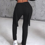 Drawstring Slit Pocket Design Sweatpants