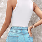 O-Neck Sleeveless Basic Slim Fit Skinny Tank Casual Top(Without Pads)