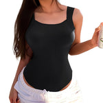 Chicme Contourx U Neck Shapewear Built In Bra Sleeveless High Strechy Slim Fit Tank Bodysuits
