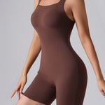 Seamless Square Neck Sleeveless Tank Top Tummy Control Bodysuit Romper