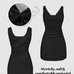 French Style Square Neck Backless Zipper Back Overalls Twist Back Ruched Slim Fit Slit Faux Two-Piece Skort Romper
