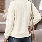 Women's Half-Zip Argyle Pattern Long Sleeve Sweatshirt Casual Top