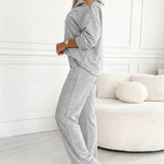 Women's 2 Piece Sweatsuit Set Mock Neck Zip Sweatshirt and High Waisted Straight Leg Sweatpants Casual Loungewear