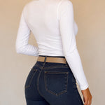Women's Lace V Neck Ruched T Shirt Slim Fit Long Sleeve Tee Casual Elegant Top