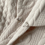 Shawl Collar Long Sleeve Cinched Waist Open Front Jacket Casual Flared Hem Cable Textured Jacquard Coat