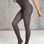 High Waist Translucent Tights Rip-Stop Pantyhose Sheer Stockings for Reinforced Toes