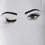 Eyelash Print Casual Tank Top