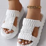 Braided Hollow Out Slippers Summer Sandals