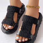 Braided Hollow Out Slippers Summer Sandals