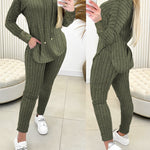 2 Pieces Outfit Drop Shoulder Lace Cuffs Asymmetrical Hem Drawstring Hoodie Top and Elastic Waist Slim Fit Pants Set Casual Brushed Ribbed Set