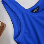 Scoop Neck Sleeveless Ribbed Tank Top Cami Tee Shirts