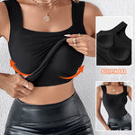 Chicme Contourx 2 Piece U Neck Shapewear Built In Bra Tank High Strechy Sleeveless Slim Fit Tops Camisole