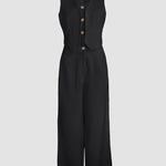 Women's Two Piece Outfits Faux Two Piece Sleeveless Crop Top and High Waisted Wide Leg Pants Elegant Matching Suit