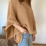Solid Batwing Sleeve Hollow Out Crochet Pattern Top Casual Cover Up
