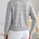 Women's Pearl Beaded Knit Cardigan Elegant Hollow Out Crop Sweater Casual Button Down Coat