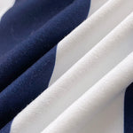 2 Pieces Outfit Anchor Pattern Short Sleeve Top and Striped Elastic Waist Pants Set Casual Pajamas Set