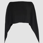 Women's Off Shoulder Convertible Crop Top Casual Multi Wear Slit Blouse with Bandeau