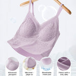 Lace V-Neck Adjustable Spaghetti Strap Bralette Camisoles Sexy Soft Crop Cami Top