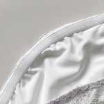 Women's Sheer Lace Jumpsuit Sexy Strapless Lace-up Tube Overalls Flare Leg Jumpsuit with Detachable Clear Straps