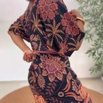 Women's Tropical Print Romper V Neck Wrap Knot Side Jumpsuit Half Sleeve Beach Vacation Summer Skorts Romper