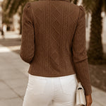 Women's Shawl Collar Crop Jacket Argyle Cable Knit Textured Slim Fit Short Blazer Elegant Single Breasted Work Outwear