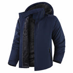 KZZ Men's Winter Ski Jacket Warm Fleece Lined Waterproof Windproof Hooded Insulated Outdoor Jacket