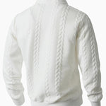KZZ Men's Fall Winter Outfits  Polo Neck Long Sleeve Sweatshirt for Daliy Wear