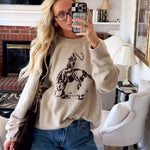 Cowboy Graphic Crew Sweater