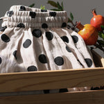 Nadorine Casual Polka Dot Wide-Leg Cotton-Linen Palazzo Pants