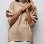 Turtleneck Sweater Knitted Pullovers Jumpers Tops