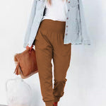 Margovil Elastic Waist Soft Cotton Joggers with Pockets(5 Colors Available)